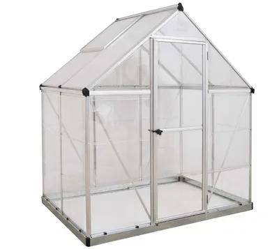 Produktbild von Palram - Canopia Aluminium Gewächshaus Hybrid 64 Silber 126x185x208 cm