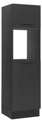 Immagine prodotto di Torino: mobile da incasso per frigorifero e forno, nero, 60 x 210 x 57 cm, capiente