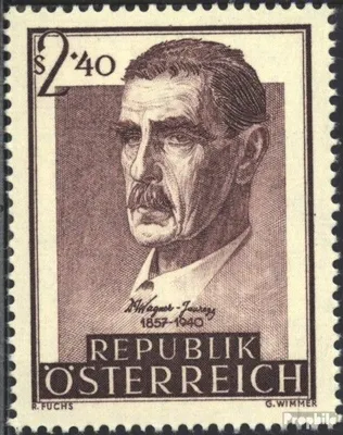 Produktbild von Briefmarken Österreich 1957 Mi 1032 (kompl.Ausg.) mit Falz Wagner-Jauregg