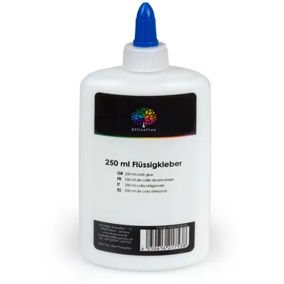 Produktbild von OfficeTree Bastelkleber 250 ml - Transparent Trocknend (wp)