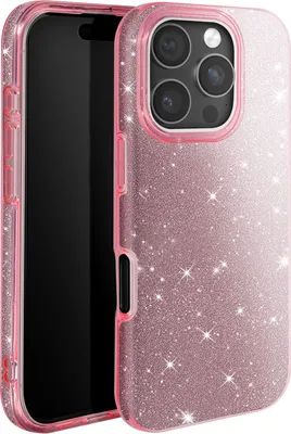 Immagine prodotto di Avizar, Custodia scintillante per iPhone 16 Pro Max - ultrasottile e antiurto, rosa