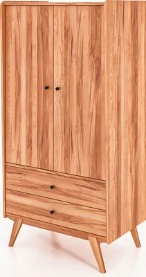 Produktbild von Kleiderschrank RETRO aus Massivholz, Kernbuche Naturgeölt