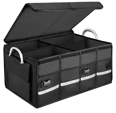 Produktbild von Rozz Faltbarer Kofferraum-Organizer mit Deckel 60L