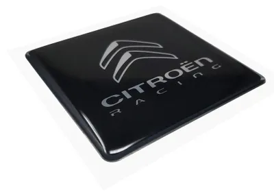 Produktbild von Citroen Racing 3D Aufkleber schwarz 52 mm Emblem Sticker Auto Zubehör