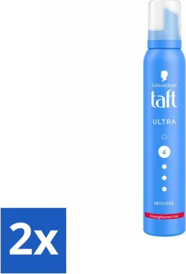 Zdjęcie produktu dla Taft - Pianka do włosów - Ultra 4 - Utrwalenie objętości - 200 ml - Value pack - 2 szt