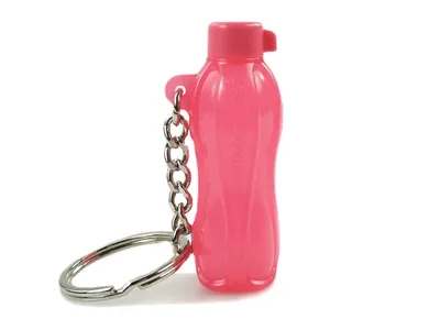 Produktbild von TUPPERWARE Schlüsselanhänger Eco pink Miniatur EcoEasy Flasche Anhänger