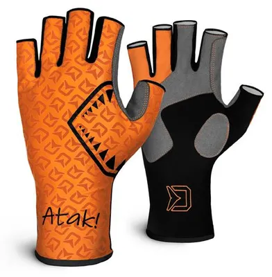 Produktbild von DELPHIN Atak! 75F, XL, orange-schwarz, fingerlose Handschuhe, 750001057
