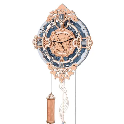 Produktbild von ROBOTIME Rokr 3D-Holzpuzzle Romantische Wanduhr mit Kalender 231 Teile