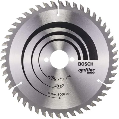 Produktbild von Bosch Kreissägeblatt Optiline Wood Handkreissägen 190x30x2,6mm 48 Z