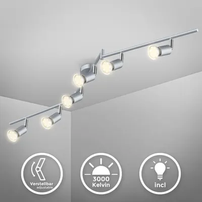 Obrázok produktu pre LED stropné svietidlo Obývacia izba otočné GU10 kovové stropné bodové svetlo 6 plameňov