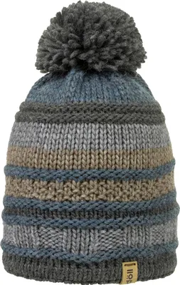 Immagine prodotto di Cappello invernale da bambino con pompon - Grigio a righe