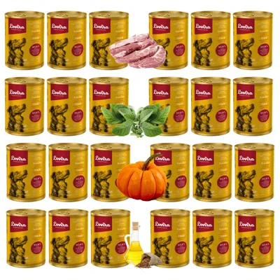 Zdjęcie produktu dla Mokra Karma dla Psów LOVIRA Kaczka z Dynią i ziołami 92,6% mięsa | 24 x 400g