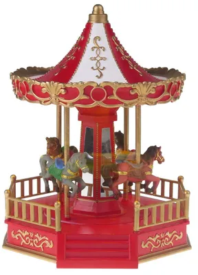 Produktbild von Dekoration MagicHome Weihnachten, Karussell, 4 farbwechselnde LEDs, mit Melodien, 3xAA, Innenbereich, 18,30x20x23,50 cm