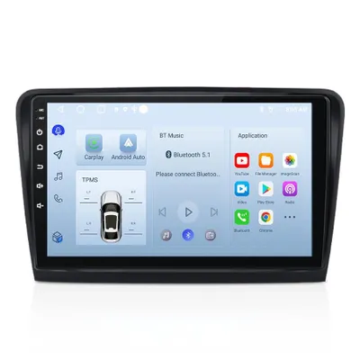 Image de Autoradio Android 10 pouces 64 GB pour Skoda Superb (2008-2015) avec CarPlay, Android Auto, navigation et Bluetooth