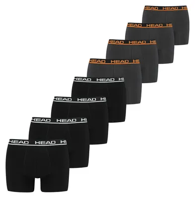 Produktbild von HEAD 8 er Pack Herren Boxer Boxershorts Basic Pant Unterwäsche, Farbe:Black / Dark Shadow, Bekleidungsgröße:XL