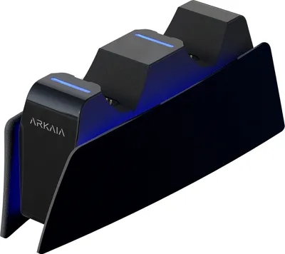 Playstation 5 Controller Ladestation,PS5 Dual Sense-Controller 2.5 Std Schnelllader mit LED-Ladestatusanzeige, Unterstützt Zwei Griffe zum gleichzeitigen Aufladen - Schwarz