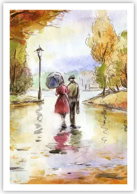 Produktbild von Poster - Poster ohne Rahmen - Wetter regen herbst park - 70x100 cm - Wand Bild - Wanddeko - Wandbilder - Kunstposter - Wandposter - Bilder - Kunstdruck - Wanddekoration - Wandbild - P2XPA70x100-2914