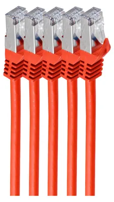 Produktbild von shiverpeaks BS75513-R-SET5, 3 m, Cat7, S/FTP (S-STP), RJ-45, RJ-45, Rot