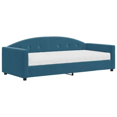 Immagine prodotto di vidaXL Divano letto con materasso blu 90x200 cm Velluto