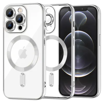 Obrázok produktu pre Techsuit Luxury Crystal MagSafe puzdro pre iPhone 12 Pro – strieborné (Silver)