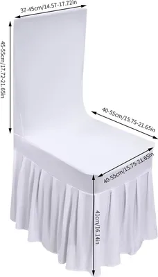 Produktbild von Stuhlhussen, Stretch-Hussen, modernes Design, WEISS