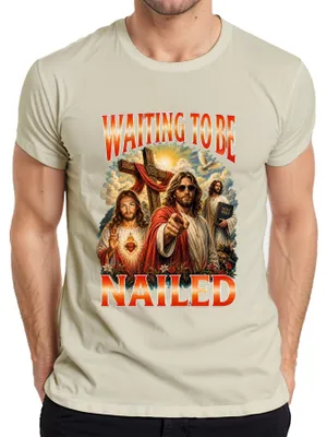 Immagine prodotto di Maglietta con scritta "Jesus Lustig" (Gesù divertente), stile umoristico e sarcastico, riferimento alla Bibbia, per uomo, colore naturale, taglia 3XL