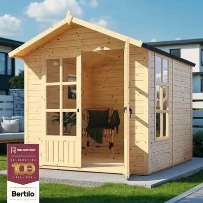 Obrázek produktu pro Dřevěný zahradní domek Bertilo Melrose přírodní 202 x 207 cm