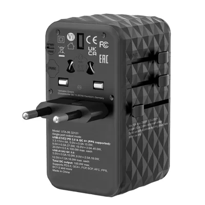 Produktbild von Verbatim GaN III Uni.Travel Adap 100W Welt-zu-Welt UTA-06   32121