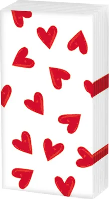 Immagine prodotto di Sniff Heartbreaker White Taschentuch, Papiertaschentücher, 10 Stück, Tissue, Weiß / Rot, 50136