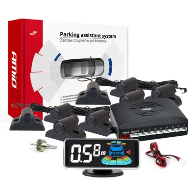 Immagine prodotto di Assistente di parcheggio LED-GRAF 3D a 8 sensori nero TRUCK 19mm