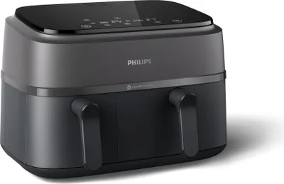 Produktbild von Philips Airfryer 9L Dual Basket, RapidAir, Digital, schwarz (NA350/00)