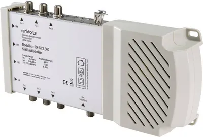 Produktbild von Renkforce RF-STS-360 SAT Multischalter Eingänge (Multischalter): 5 (4 SAT/1 terrestrisch) Teilnehmer-Anzahl: 6 Quad-LNB