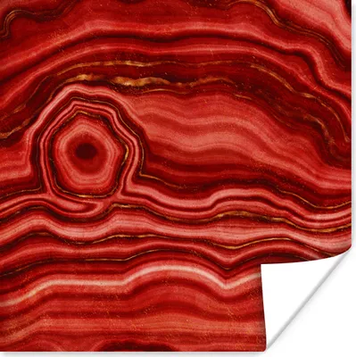 Produktbild von MuchoWow® Poster Rot - Achat - Edelsteine 75x75 cm - Wand Dekoration