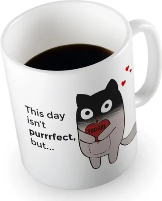 Image de Surprenant mug chat noir mug thermique