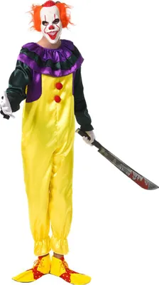 Produktbild von Einheitsgröße MP-47|Horror Clown Jumpsuit Herren Kostüm "Grimmface" MIESEPETER®