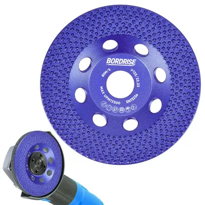 Produktbild von Diamantschleifscheibe - Schleiftopf 125 mm - Für Beton - Verschleißfest - Für Winkelschleifer - Blau