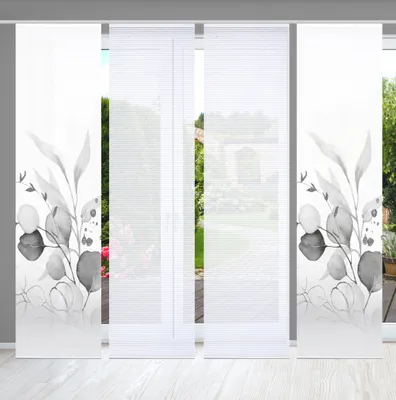 Produktbild von 84096 ABANIO Schiebegardine rec. Polyester, 245x60 cm, halbtransparent