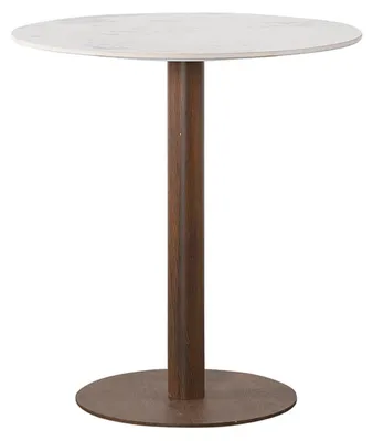 Image de Table bistrot en céramique, diamètre 70 cm - Blanche