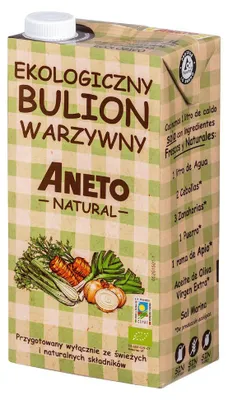 BULION WARZYWNY W PŁYNIE BEZGLUTENOWY BIO 1 L - ANETO NATURAL