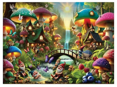 Zdjęcie produktu dla HOLZSTADT Holzpuzzle Mushroom Wonderland 1010 dlks