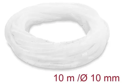 Image de Tuyau en spirale transparent, 10 mm, 10 mètres, gaine de protection flexible pour câbles