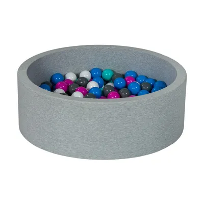 Produktbild von Bällebad Spielplatz + 200 Bälle weiß, blau, pink, grau, türkis