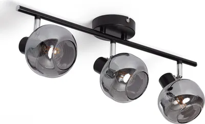 Produktbild von Deckenleuchte verstellbar Metall und Glas 3 Strahler Romsy Grau