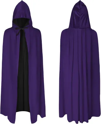 Obrázok produktu pre Kostým upíra plášť s kapucňou, dlhý čierny plášť, na Halloween