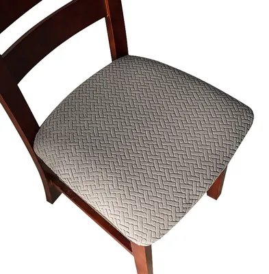 Productafbeelding van Genina stoelhoesjes voor eetkamerstoelen, beschermhoezen voor keukenstoelen, grijs, 2 stuks