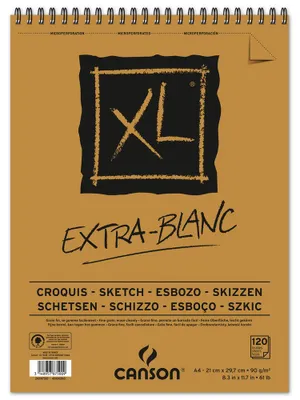 Produktbild von Canson C200787500, Kunstdruckpapierblock, 90 g/m², 120 Blätter
