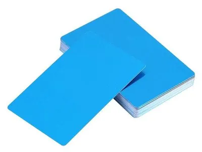 Produktbild von Aluminiummetallische Visitenkarten 50er-Pack - Hochwertig - Stabil/Dauerhaft - Glatt/Flach - Nicht Giftig - Metallische Visitenkarten