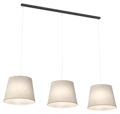 Zdjęcie produktu dla Lampa wisząca EPOCA beżowa 3xE27x20W tkanina wym:150x154x38cm IP20 Emibig