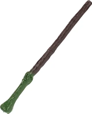 Produktbild von Magischer Zauberstab Kostümaccessoire braun-grün 35cm - Einheitsgröße