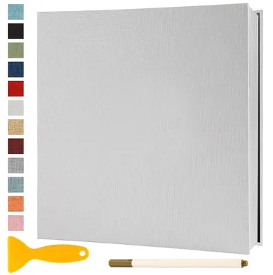 Image de Album photo autocollant, dimensions 33x32 cm, 40 pages, couleur blanche